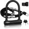 NDakter Heavy Duty Motorcycle U Lock with 4FT Chain, 15mm Shackle, Anti Theft Electric Bicycle Lock, 3 Keys