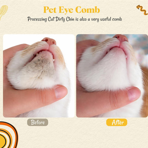 Yiyiring Pet Eye Comb Bulk Stainless Steel Facial Comb for Dogs Cats Gentle Tear Stain Remover Cat Grooming Kit