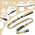 Heavy Duty Tactical Bungee Dog Leash, 4-6FT Shock Absorbing with 2 Padded Handles for Medium Large Dogs (Brown)