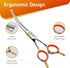 Fenice Peak 6'' Small Curved Scissors, Lightweight Dog and Cat Grooming Scissors with Safety Round Tip