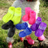 Puppy Dogs Candy Colors Anti-Slip Waterproof Rubber Rain Shoes, Boots Paws Cover, Purple, Medium