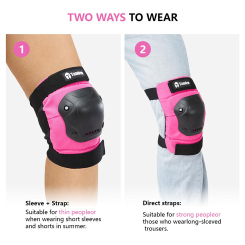 Skating Protective Gear for Kids, Knee Pads and Elbow Pads Set, Bike Wrist Guards for Roller Skating