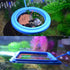 2PCS Fish Feeding Ring, Round and Square Floating Food Feeder Circle with Suction Cup for Aquarium
