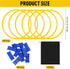 Shappy 50 Pcs Agility Rings with Storage Bags, 15 Inch Plastic Speed Rings for Sports Training