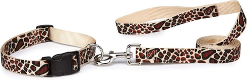 Animal Print Dog Leash – 6-Feet x 1-Inch Lead, Giraffe