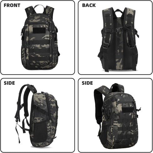 HUNTVP Mini Daypack Military MOLLE Backpack Rucksack Gear Tactical Assault Pack Bag for Hunting, Camping, Trekking