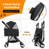 3-in-1 BestPet Pet Dog Stroller with Premium Multifunction & Detachable Carrier for Folding Lightweight Cat Travel