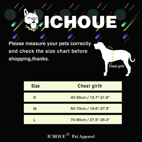 iChoue French Bulldog Harness - Adjustable Padded Locked Buckle with Handle for Frenchie, Pug, English, Boston Terrier