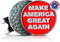 wolph American Golf Ball Marker - Magnetic Hat Clip, Funny Golf Gifts for Men Women - Premium Iconic Red