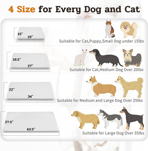 Pack 4 (43.5'' 27.5'' 0.7'')) NWK of Fluffy Self Warming Cat Mat, Cat Blanket, Thermal Dog Mat, Washable, Non-Slip