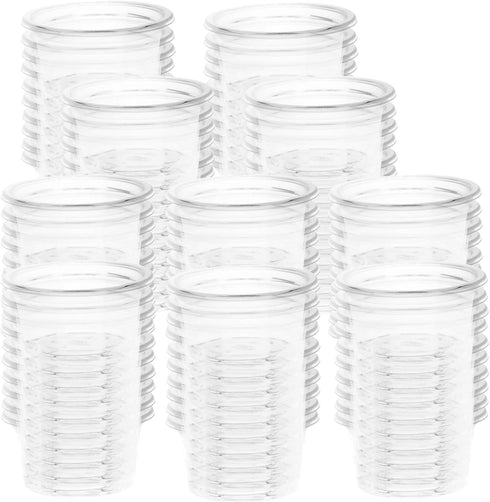 Small Gecko Food and Water Cups - Plastic Feeder Cups, 100 Pack Feeding Bowls for Gecko Lizard and Other Small Pets, 1
