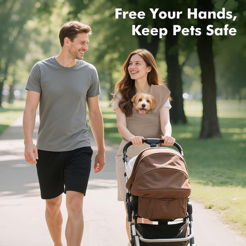 Pawaboo Pet Sling Carrier for Small Dogs and Cats, Hands Free Dog Carriers Sling, Anti-Anxious Soft Cotton Front Facing