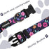 KISSBAK Medium Dog Collar, Soft Adjustable Floral Design for Cute Girl Puppy Dogs (M, Floral)