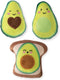 Fringe Studio Squeaker Pet Toy Set of 3, Avocado (289434)
