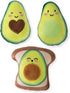 Fringe Studio Squeaker Pet Toy Set of 3, Avocado (289434)