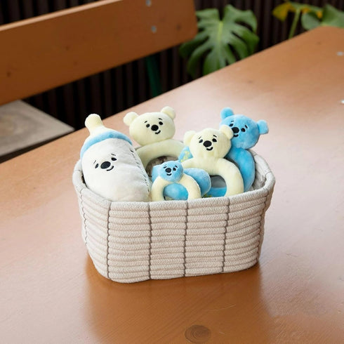 Layheld Set 3pcs) Cat Dog Chew Toy Cute Baby Cute Pacifier Bottle Rattle Plush Squeaker Toys Super Soft Indoor Play Pet