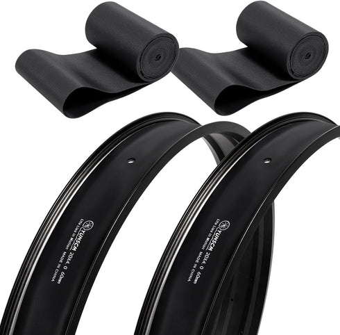 YunSCM 2Pcs 20" x 4.0" Bike Rim Strips, Nylon Rim Tape Tire Liners Compatible with 20x4.0 Bicycle Fat Tires