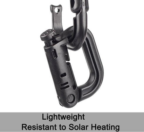 XTACER Tactical Multipurpose Small D-Ring Locking Hook for Molle Webbing (Set of 10)