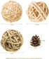 8 Pcs Small Animals Play Balls - Rolling Activity Chew Toys for Rabbits Guinea Pigs Chinchilla Bunny Natural Balls
