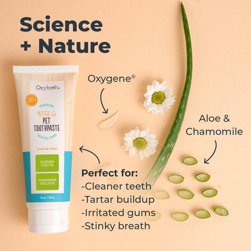 Oxyfresh Premium Dog & Cat Dental Gel Toothpaste, 4oz - Best Teeth Cleaning Gel for Pets
