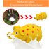 Andiker Dog Squeaky Toy, Durable Latex Chew Toy with Sound Squeaker for Dogs, 8" Yellow Pig Toy