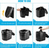 Portable Camping Toilet, Folding Toilet for Adults with Lid and Retractable Toilet Paper Holder, Waterproof Porta Potty