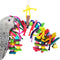 SunGrow Medium Chewing Parrot Toy, Colorful Chew Toy for Cockatoos, African Grey, Macaws, and Amazon Parrots