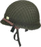 WW2 US Army M1 Helmet - Metal Steel Shell Replica with Net/Canvas Chin Strap/Cat Eye Band