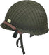 WW2 US Army M1 Helmet - Metal Steel Shell Replica with Net/Canvas Chin Strap/Cat Eye Band