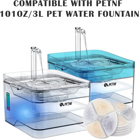 PETNF Replacement Pump for Cat Water Fountain with LED Light, Compatible with 3L/101OZ Transparency Fountain