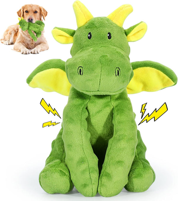Squeaky Plush Dog Toy with Crinkle Paper, Durable Chew Toys for Small, Medium, and Large Dogs