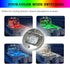 4Pcs 3 12V Marine Boat Interior Lights RGBW, Round Waterproof Boat Deck Courtesy Light, Stern Transom Anchor Navigation