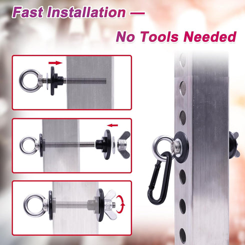 2PCS 2"x2" 3"x3" 5/8" 1" J Bryant Power Rack Attachments for Resistance Bands Heavy Duty Squat Rack Accessories Fits