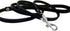 4' Genuine Leather Classic Dog Leash Black 3/8" Wide for Small Breeds and Puppies