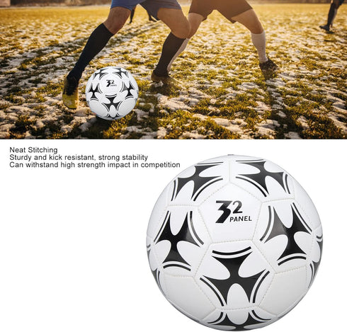 Kids Soccer Ball, Standard Size, Professional PU Leather, High Elasticity, Portable for Outdoor Games (Size 4)