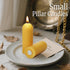 16 Packs Candles,8 Natural Beeswax Pillar Hour Long Burn Time Emergency Candles - Unscented,Smokeless and Dripless