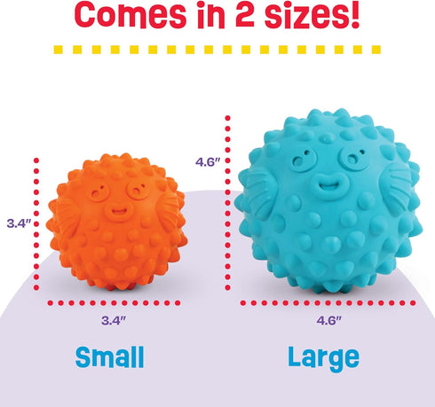 Brightkins Tough & Tumble Treat Dispenser Large Pufferfish - Interactive Dog Puzzle Toy for All Breeds