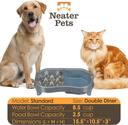 Neater Pet Brands Neater Slow Feeder, Fun Healthy Dog Bowl Helps Stop Bloat and Improves Digestion