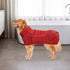 Geyecete Dog Bathrobe Towel - Fast Drying Super Absorbent Pet Dog Cat Bath Robe Towel in Red, Size Medium