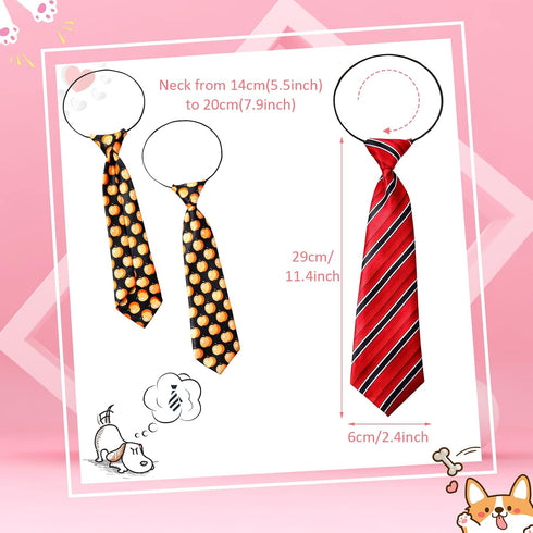 Reginary 30 pcs Mix Adjustable Dog Neck Ties for Medium Large Dogs, Grooming Ties for Daily Wearing, Christmas Holiday