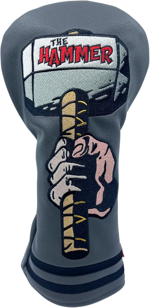 Funny Golf Club Covers, The Hammer Driver Headcover and Little Hammer Fairway Wood Head Covers, Golf Accessories for Men