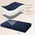 EHEYCIGA Orthopedic XL Dog Beds, Extra Large Dogs, Removable Washable Cover, Navy, 44x32
