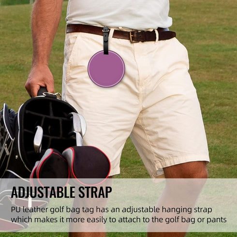 WZYCWB Lentil Purple Black Pattern Golf tee Storage Bag - Suitable for Men and Women, Light and Portable, Durable PU