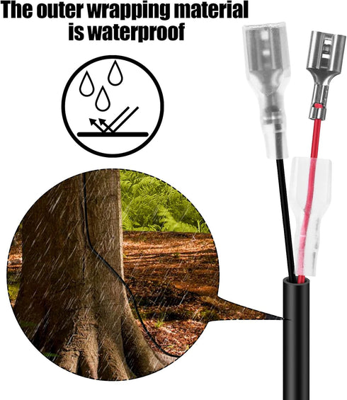 Trail Camera Power Cord, 5.5x2.1mm DC External Power Cable for Connection with Portable Power Banks and Cameras