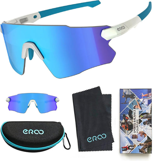 Wrap Around Lightweight Sports Sunglasses for Small Face Teens, Women, Youth - Cycling, Baseball, Running, Pickleball