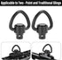 NEATABY Quick Detach Sling Swivel Attachments, Heavy Duty Button-Operated Mount, Two Point and Traditional Sling
