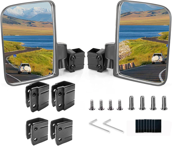 Golf Cart Mirror - No-drilling Side Rear View Mirror Compatible