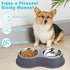 Dog Bowls Double Stainless Steel Water and Food Bowls with Non-Slip Resin Station for Medium Dogs