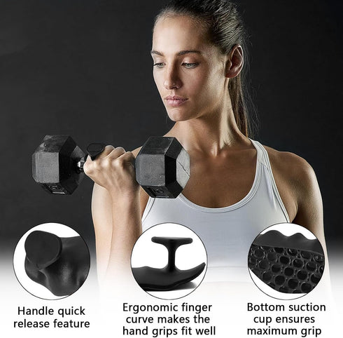 KAAFANG Weight Lifting Gloves for Men Women, Rubber Gym Grips Fingerless Workout Gym Gloves, Anti-Slip Hand Palm