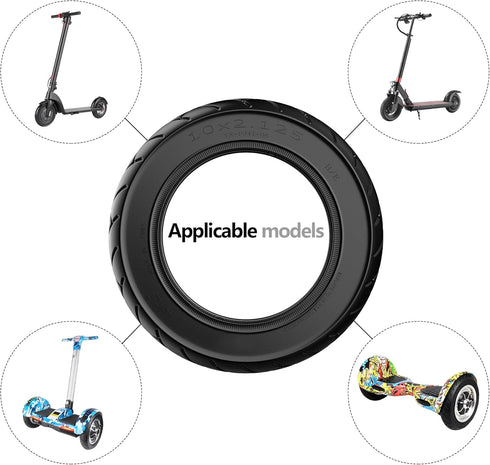 RUTU 10x2.125 Heavy Duty Tire and Inner Tube for Smart Electric Balance Scooter Bike, Bicycle, Tricycle Replacement